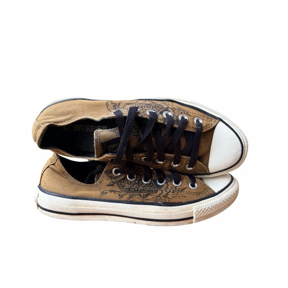 Chuck Taylor Converse Dragon Low Top Sneaker Brown With Black Laces M6W8 - Picture 5 of 11